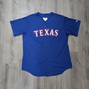 Majestic Texas Rangers Jersey Mens Size Large